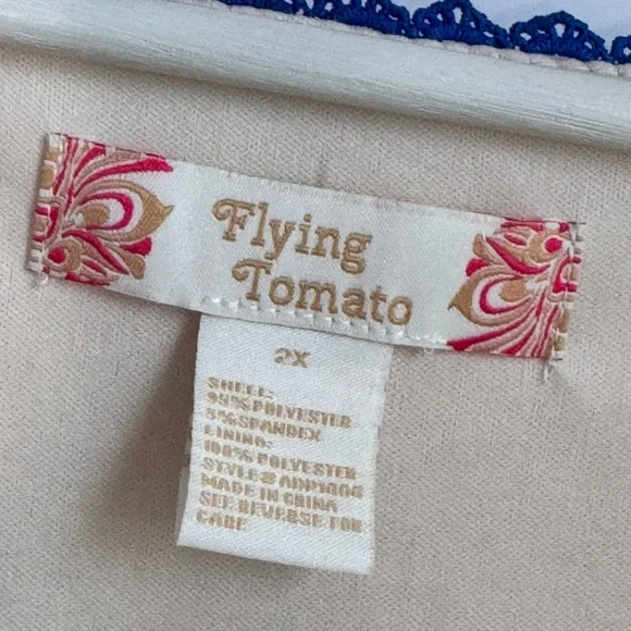 Flying Tomato Rose Print Sleeveless Maxi Dress Size 2X - Picture 5 of 7